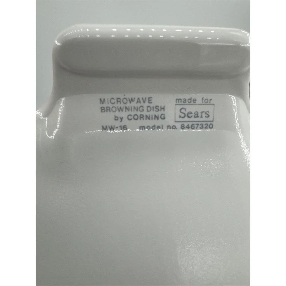 Corning Ware Microwave‎ Browning Dish MW-16 With Pyrex Lid A-12-C Sears 8467320